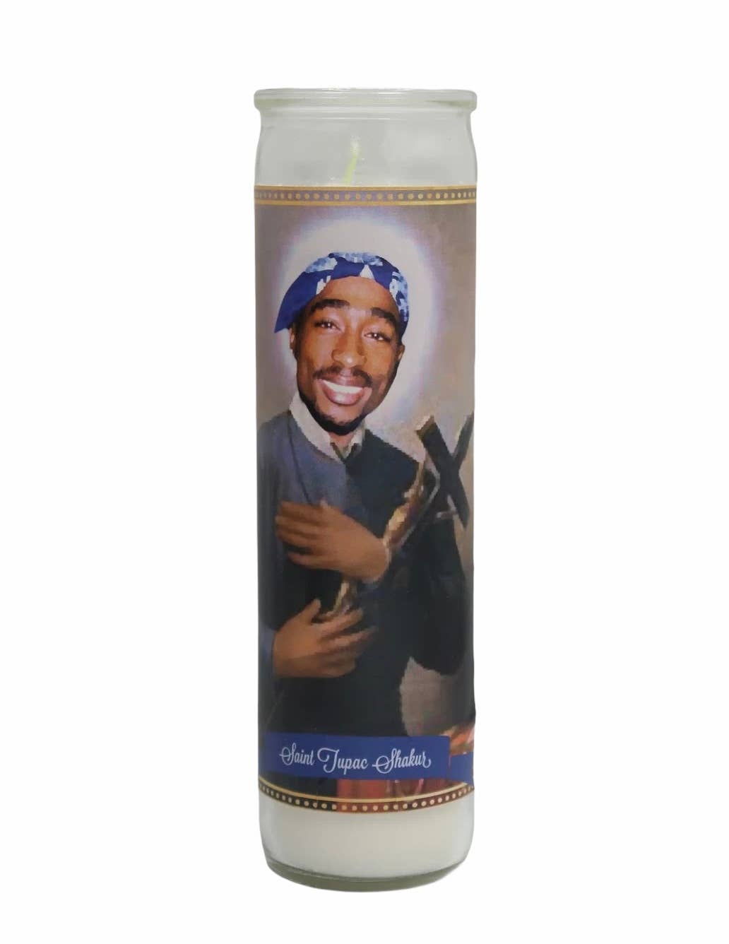 The Luminary and Co. - Wholesale Votive Candle - Tupac Shakur 2Pac Devotional Prayer Saint Candle