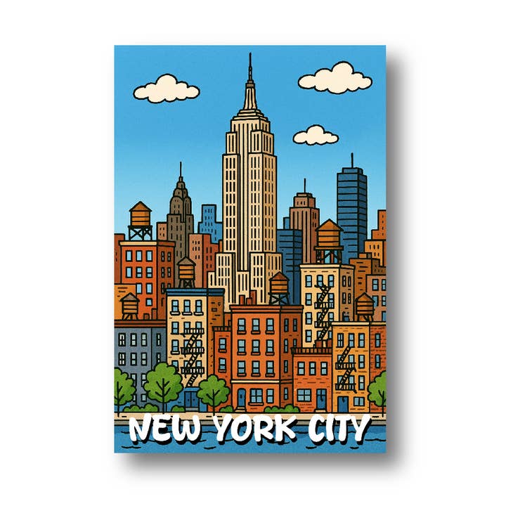 BigZoo Store - Vente Cartes postales - Carte postale 4" X 6" de New York - Vue de la ville de NYC0