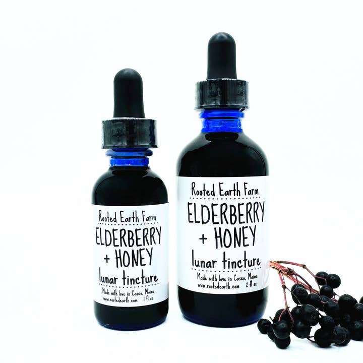 Rooted Earth Farm + Apothecary - Wholesale Tincture - Elderberry + Honey Tincture - 2 Size Options5