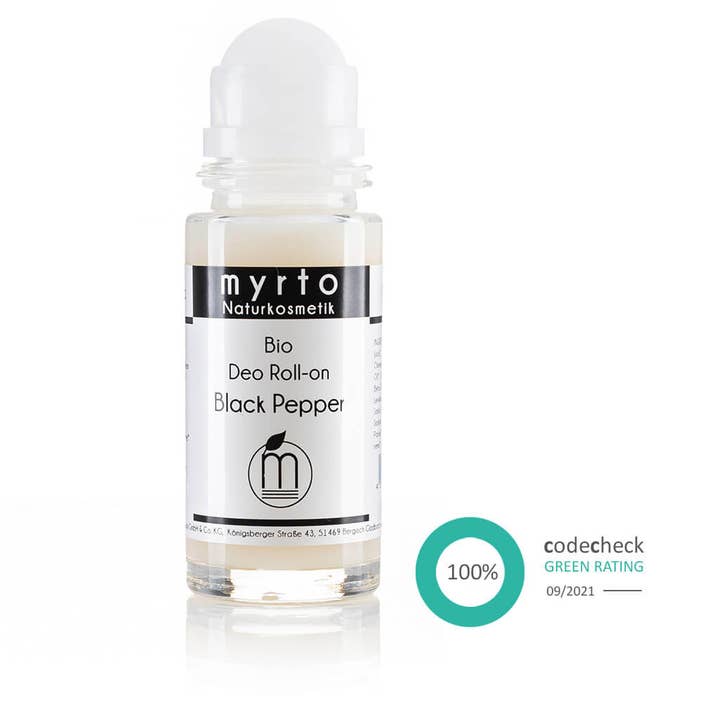 myrto organic deodorant roll-on black pepper for wholesale by myrto Naturkosmetik
