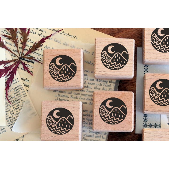 Stamp - Landscape with Moon for wholesale by Emadam - Art & Design