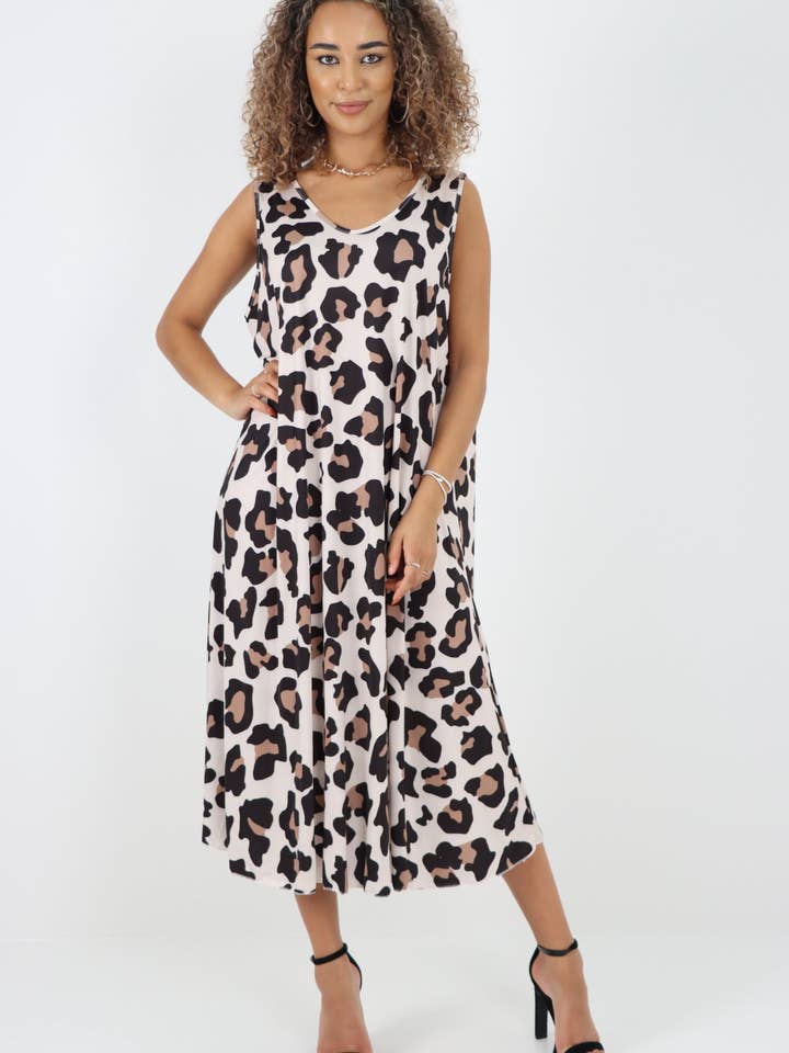 Italian Animal Printed Sleeveless Vest Midi Dress and other Purchase wholesale atom label. Free returns & net 60 terms on Faire trending on Faire.