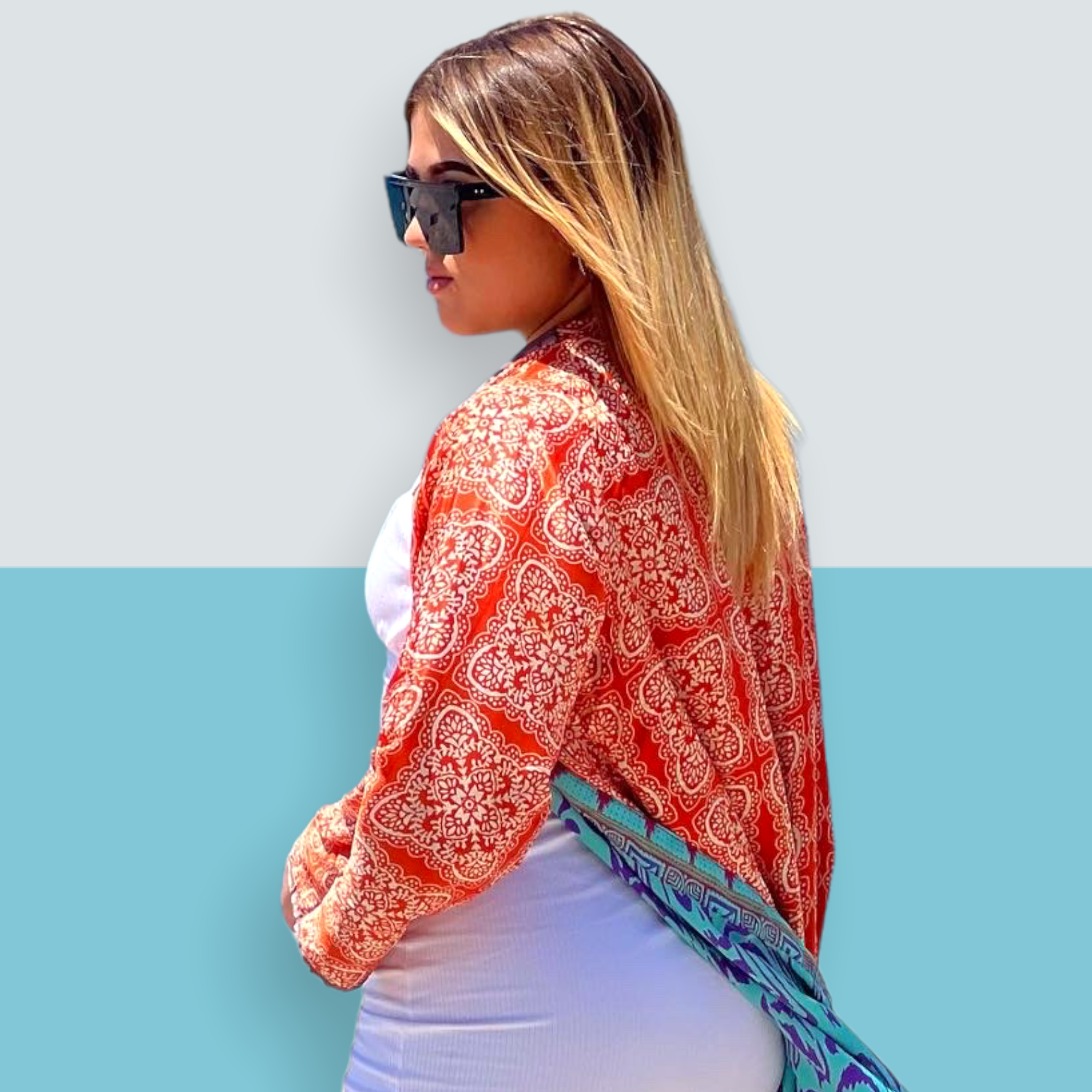 Kinomy – wholesale Kimono – Women's – Reversible long kimonos Pack 10, recycled silk kimono.15