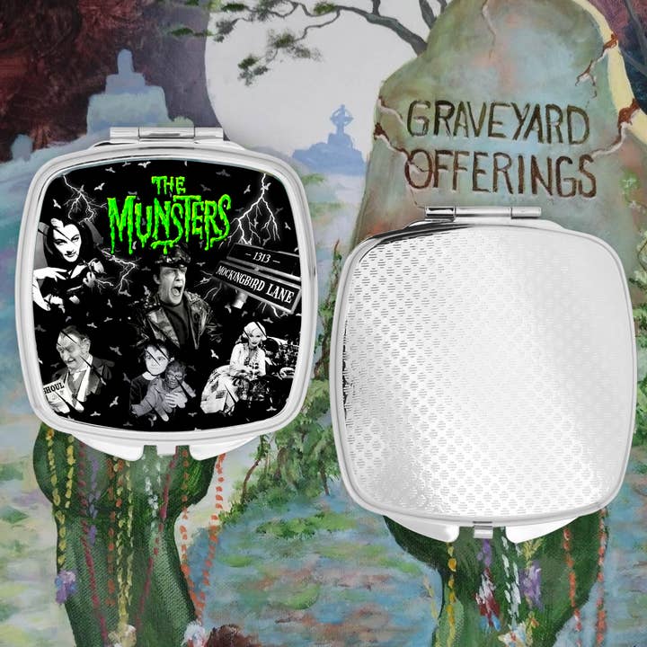 Graveyard Offerings - Wholesale Compact Mirror - The Munsters Compact Mirror