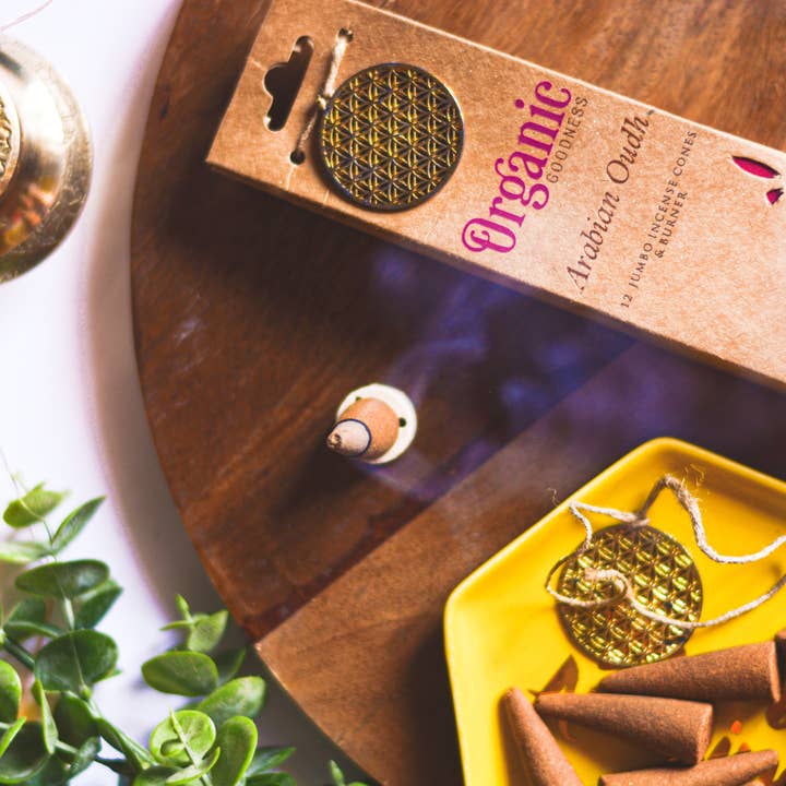 R. Expo/Song of India - Wholesale Incense - Organic Goodness Incense Cones - Arabian Oudh
