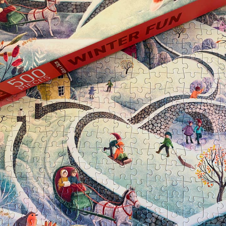 Penny Puzzle - Wholesale Puzzle - Adult - WINTER FUN 500 piece jigsaw puzzle by Penny Puzzle6