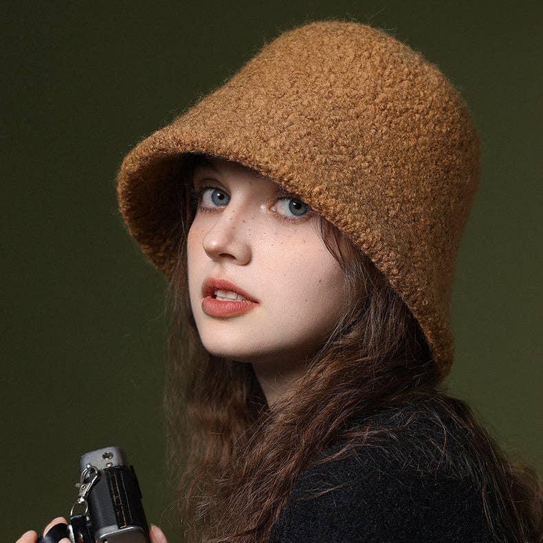 Funkyrel® Atzbranding Limited - Wholesale Bucket Hat - Women's - Haila - Elegant Bucket Hat for Fall and Winter4