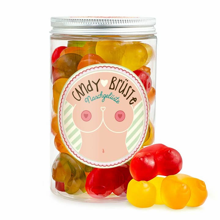 Candy Breasts Sweet Jar M Fruit Gum Gift Box for JGA for wholesale by Der Zuckerbäcker