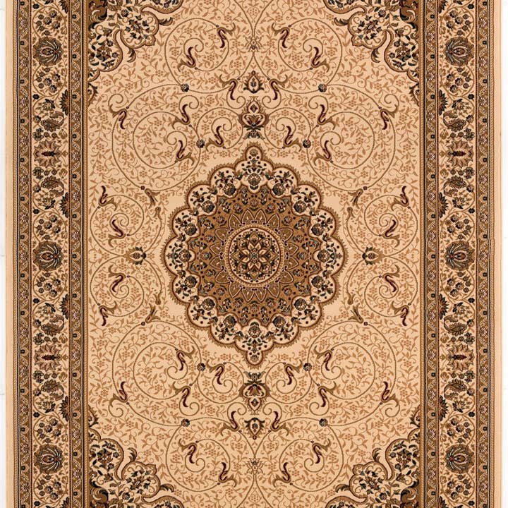 Traditional Persian Beige Cream Indoor Area Rug for wholesale by Koshani