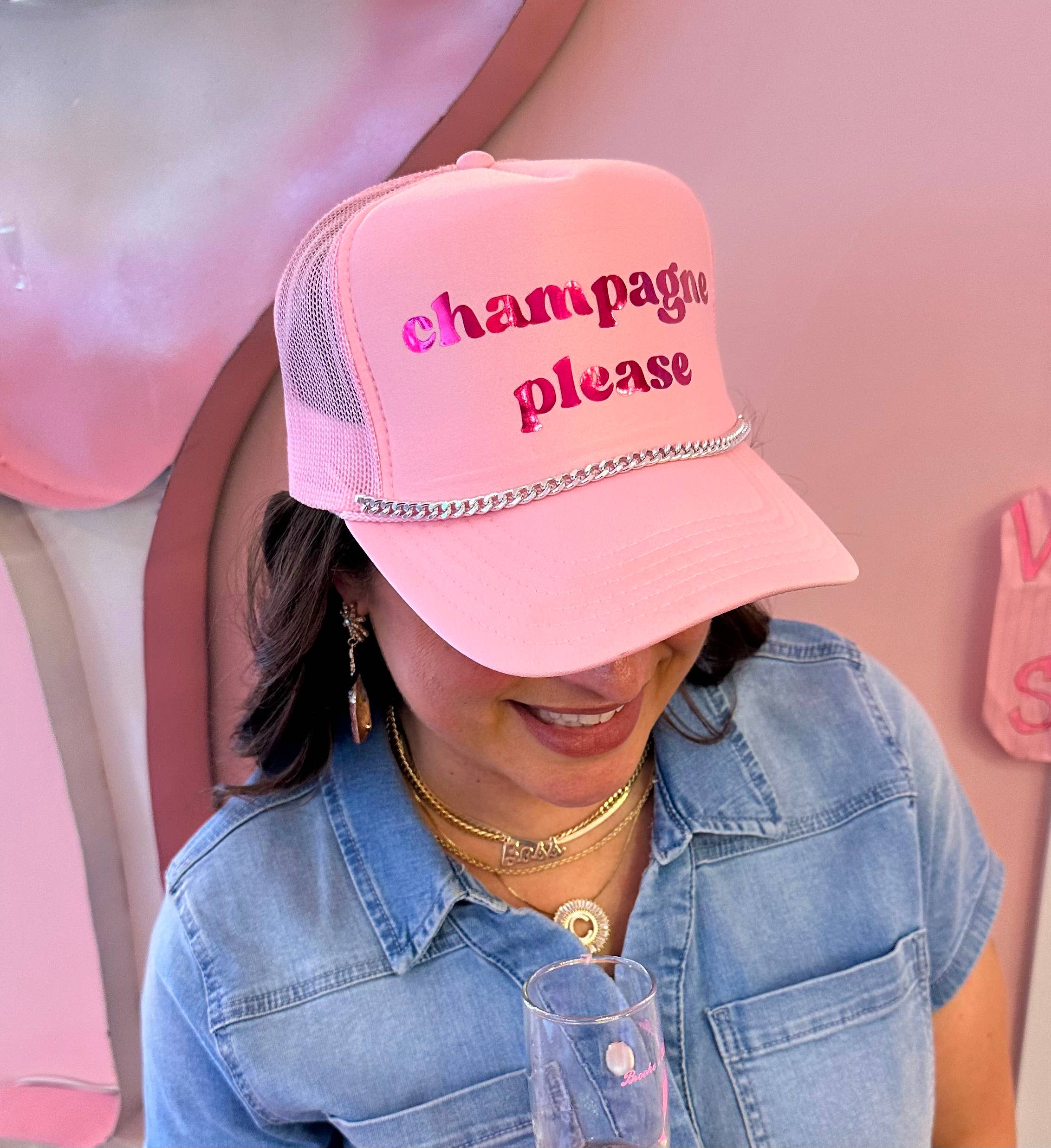 Very Cherry - Wholesale Trucker Hat - Women's - Champagne Please Trucker3