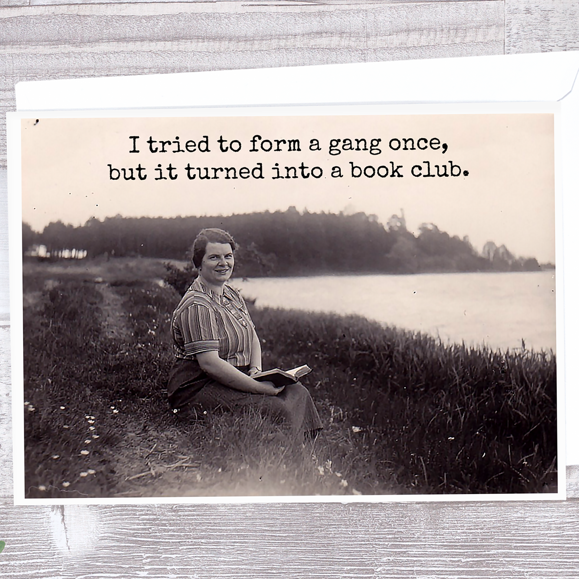 Raven's Rest Studio - Wholesale Everyday Greeting Card - Funny Greeting Card. Tried To Form A Gang Once... Book Club4