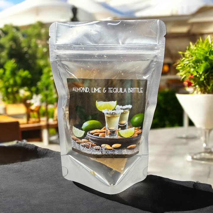 Almond Lime Tequila Brittle for wholesale by Speach Family Candy Shoppe