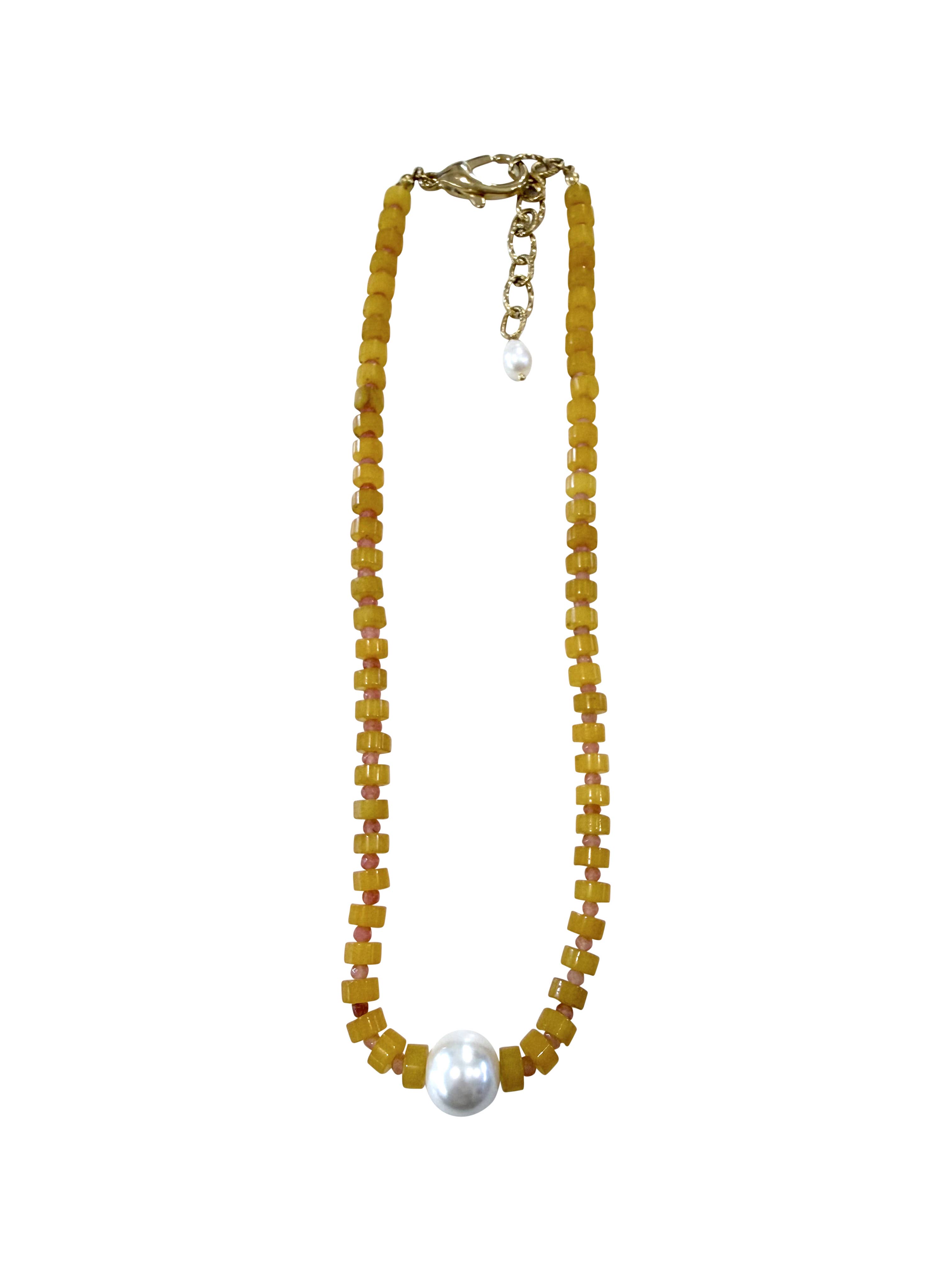 Gemelli - Vente Collier de perles - Collier de perles Rio jaune.0