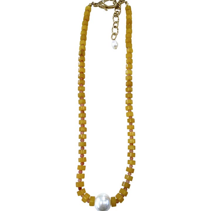 Gemelli - Wholesale Beaded/Pearl Necklace - Rio Yellow Pearl Necklace 0