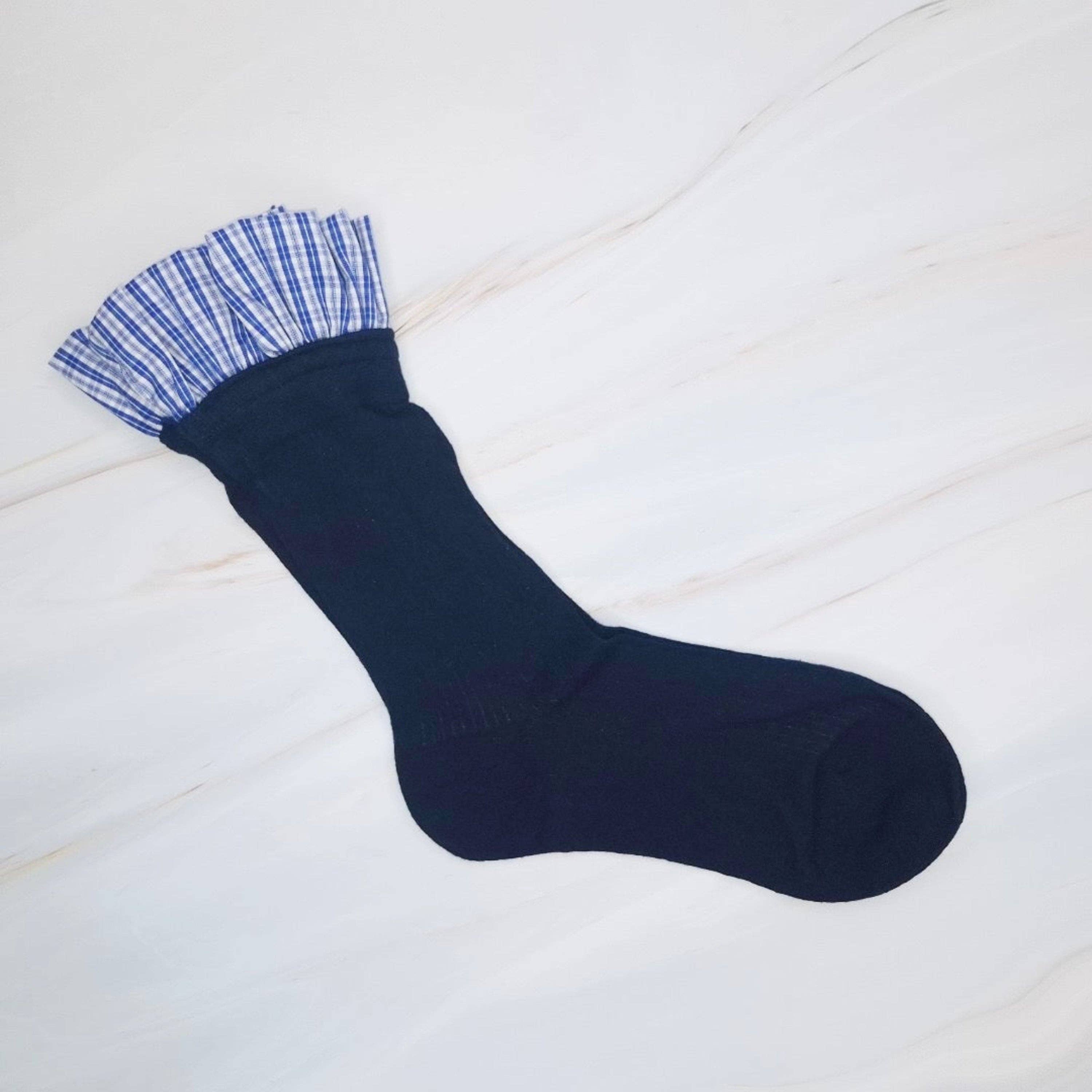 Ellison+Young - Wholesale Socks - Women's - Oh So Chic Plaid Ruffle Top Socks0