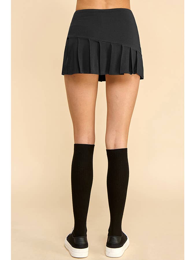 Heart & Hips - Wholesale Skirt - Women's - BJ53744 - KNIFE PLEATED SKORT1