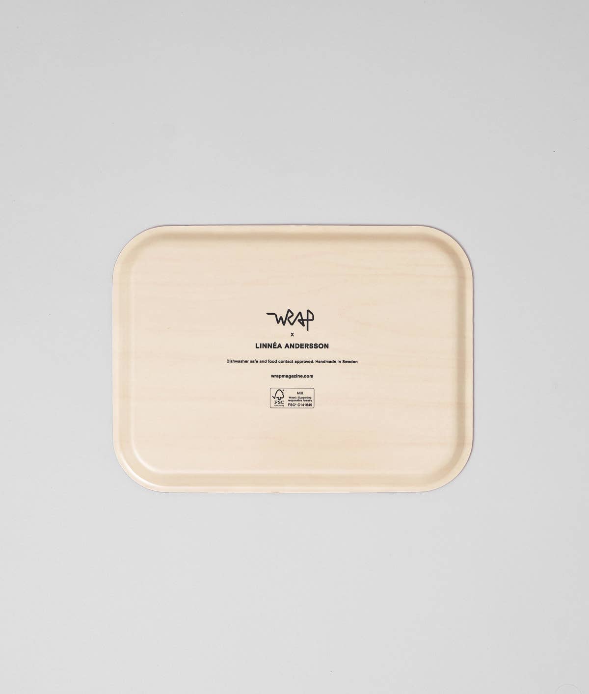 Wrap (US duties paid) - Wholesale Serving Tray - Deep Blue Leaves Small Rectangle Birch Serving Tray2