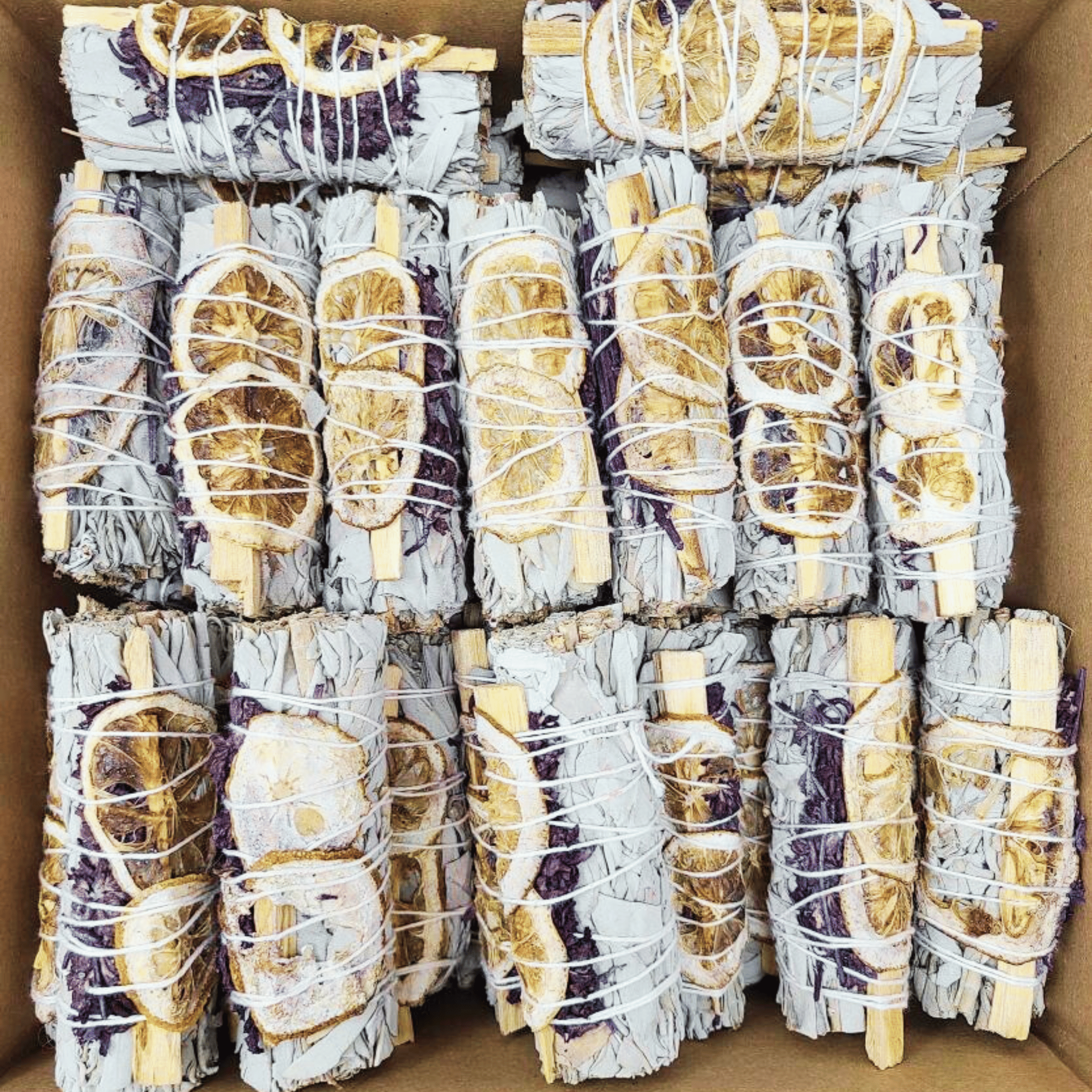 Orglamix - Vente Bâton de sauge - Sauge d'eau de Floride | Sauge blanche, lavande, citron et Palo Santo2