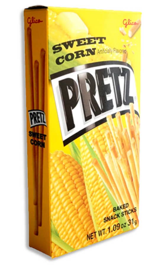 iSweet.ca - Wholesale Pretzels - (S6-07) GLICO PRETZ-Sweet Corn Flv 1.09oz ( 31g x10 units