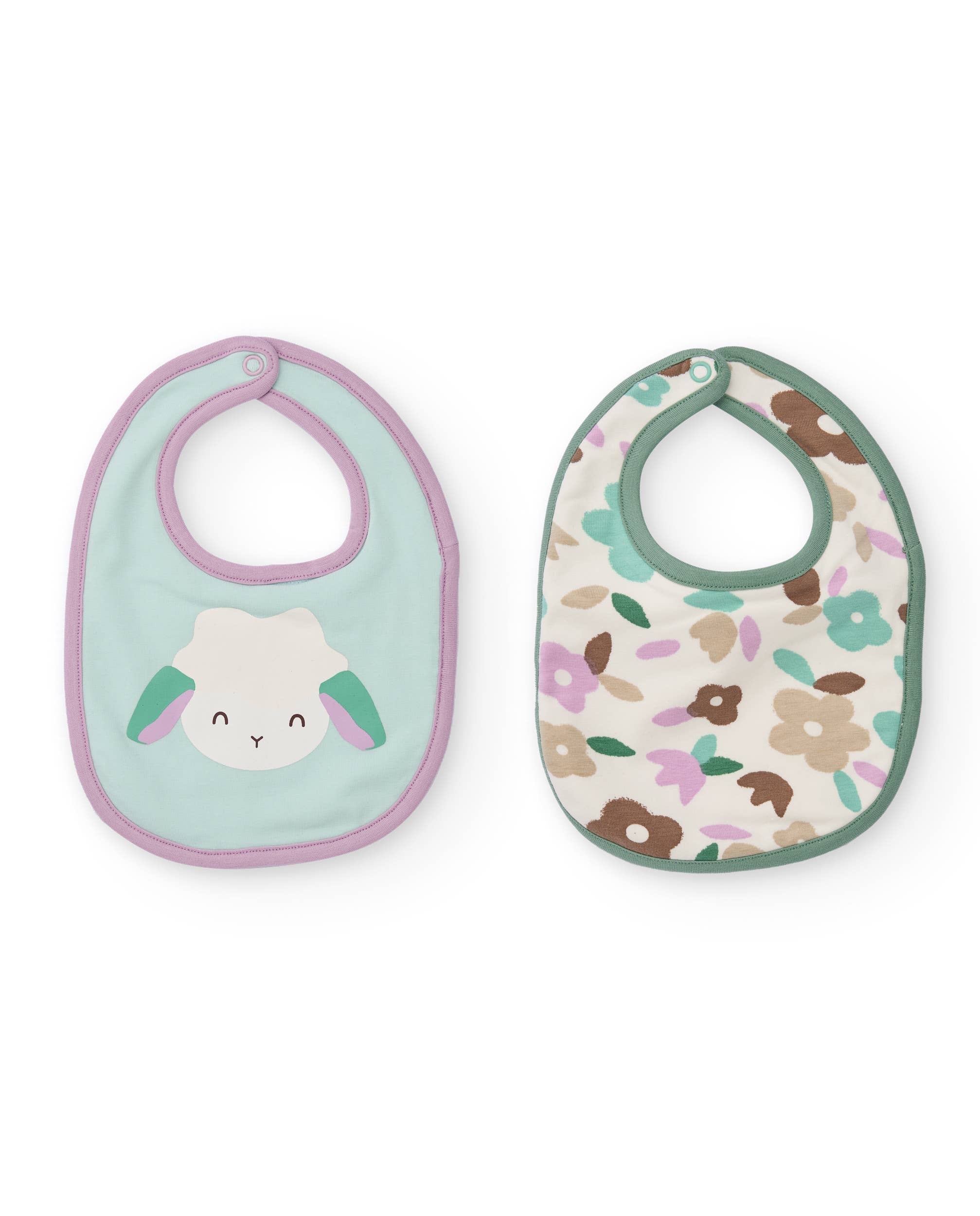 tuc tuc - Wholesale Baby Bib - Baby - Baby girl bib set in pastel with little sheep and flowers