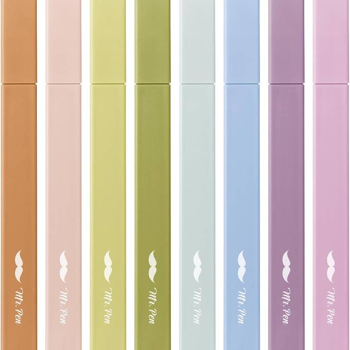 Mr. Pen- Aesthetic Highlighters, 8 Pack, Chisel Tip, Verdant Earth, Cute Highlighters Assorted Colors for wholesale by Mr. Pen