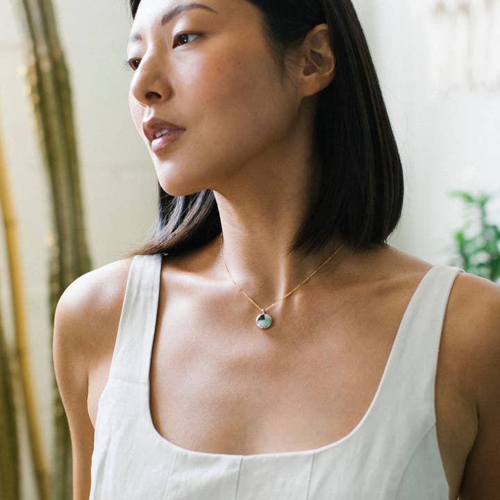 Sarah Safavi Jewelry – wholesale Pendant/charm necklace – Mosaic Token Necklace3