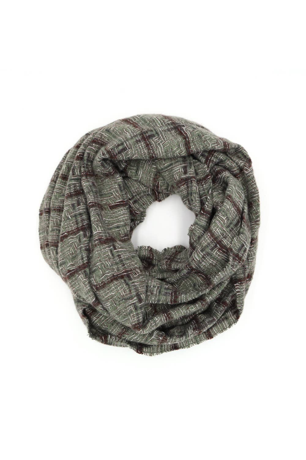 Anarchy Street - Wholesale Scarf - Women's - Plaid Print Infinity Scarf2