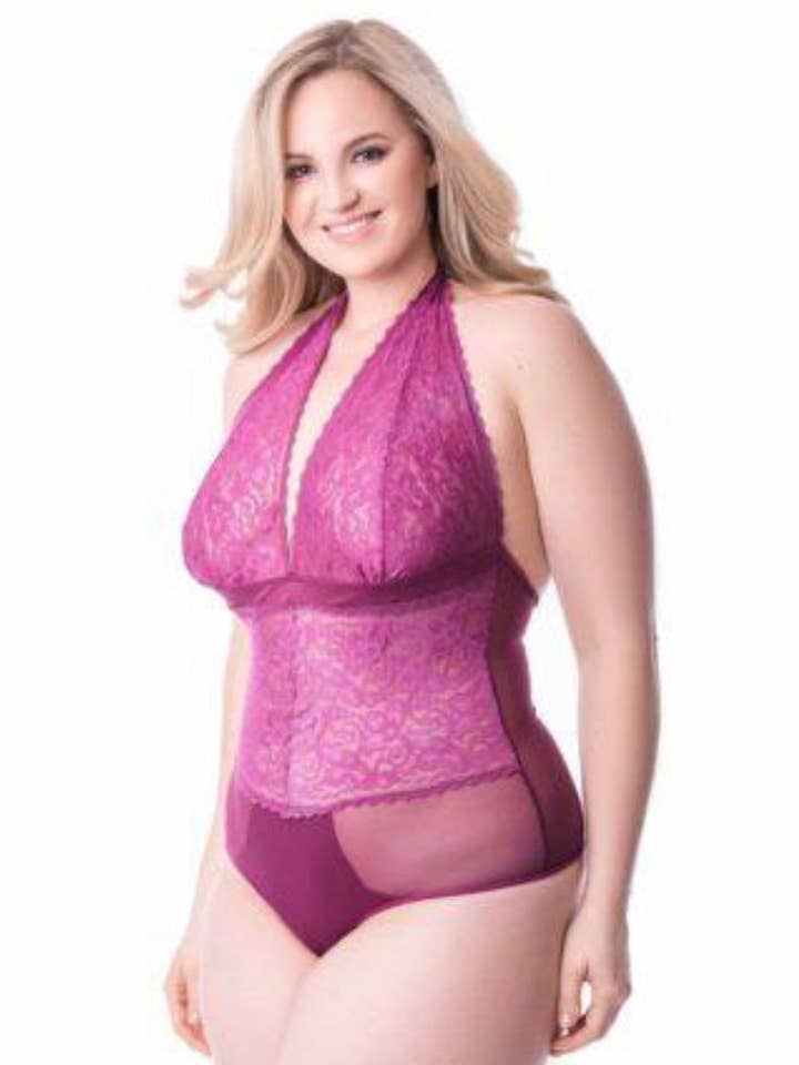 MiiMii - Wholesale Lingerie Bodysuit - Women's - Sexy Lace/Mesh Back Teddy