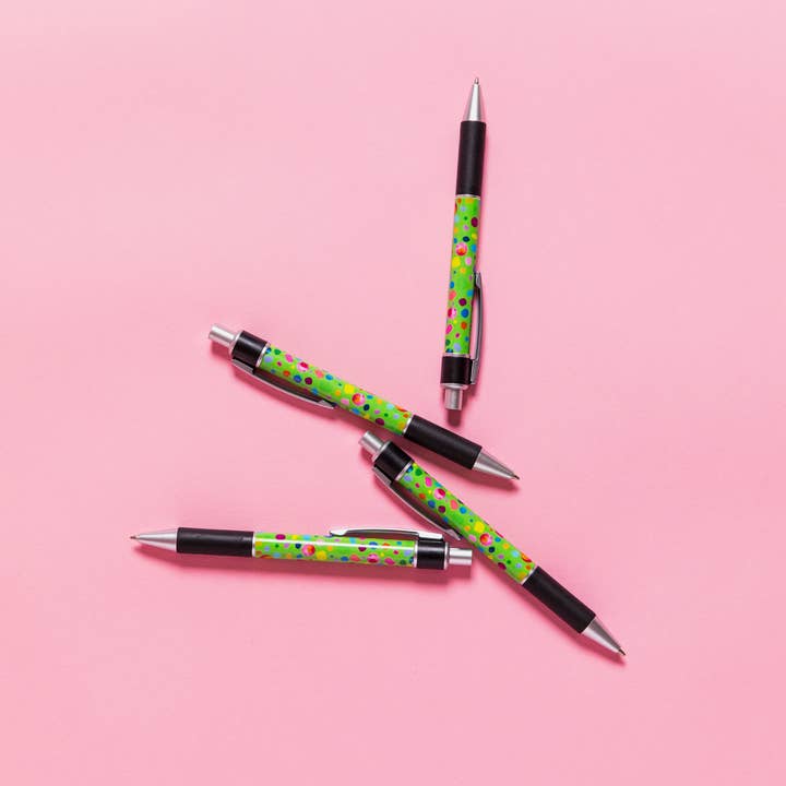 Padtastic Stationery - Wholesale Pen - Green Pebbles Pen1