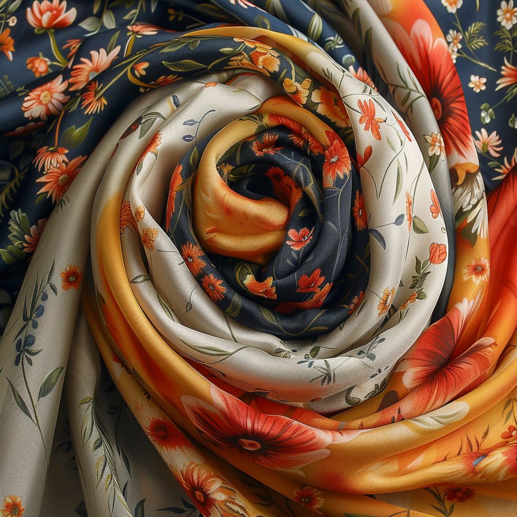 The Bellaje - Vente Écharpe – femme - Écharpe sur mesure 27 x 27 po/70 x 70 cm - 100 % soie de mûrier 2