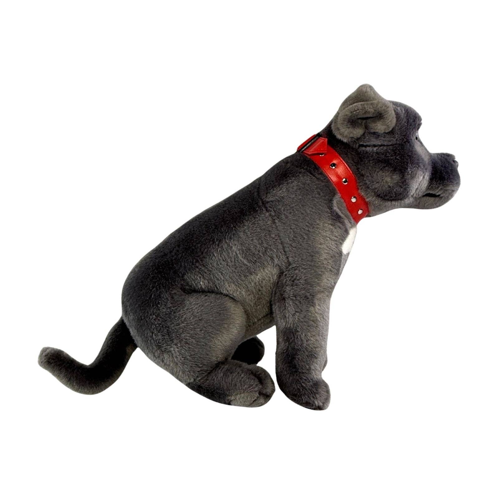 Bocchetta Plush Toys - Vendita all'ingrosso Peluche - Cani - Storm - Staffy - 32 cm seduto, grigio4