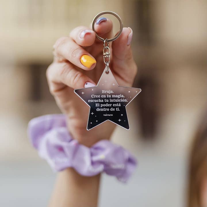 Witch mirror keychain for wholesale by Mdemona