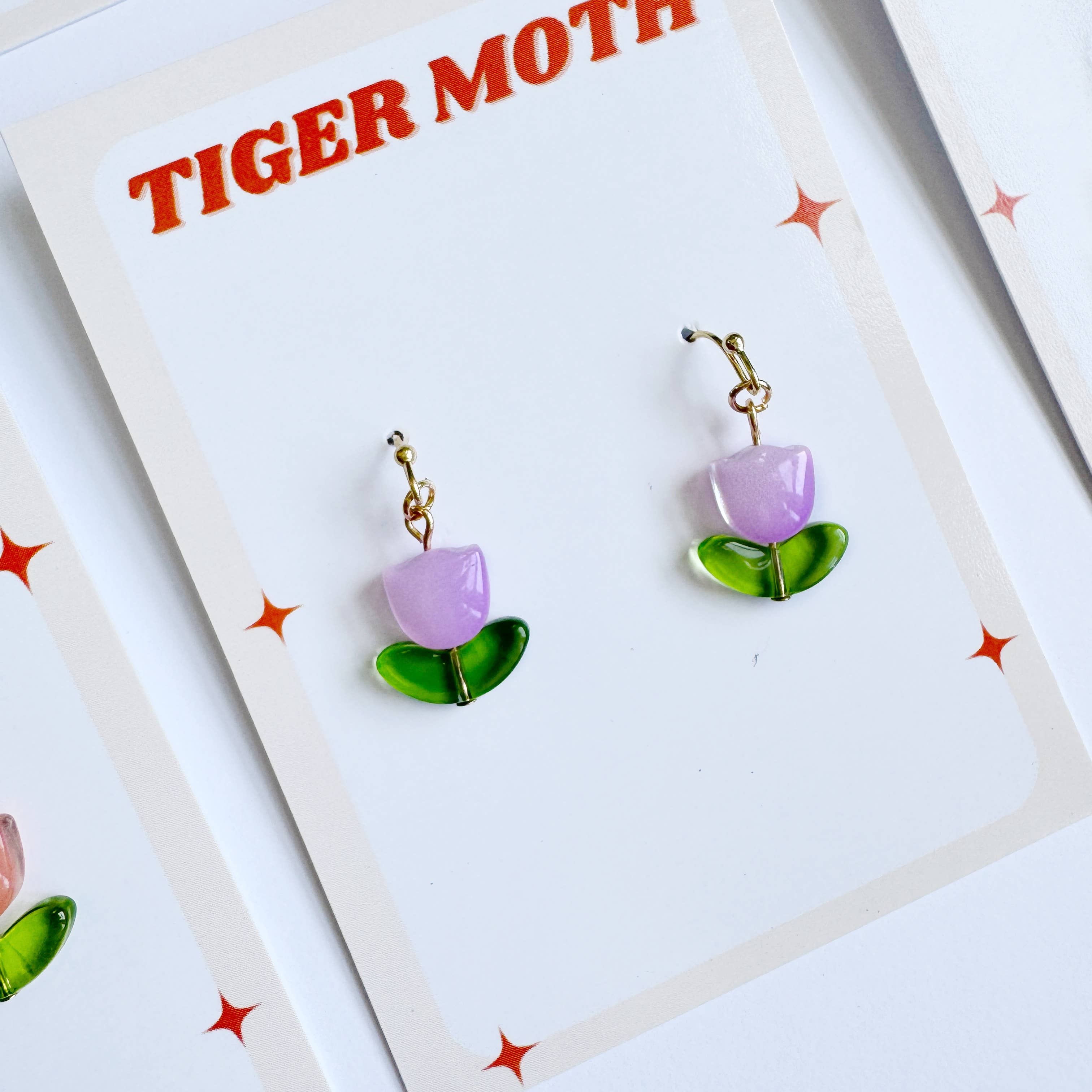 Tiger Moth Goods - Wholesale Dangle Earrings - Glass Tulip Earrings1