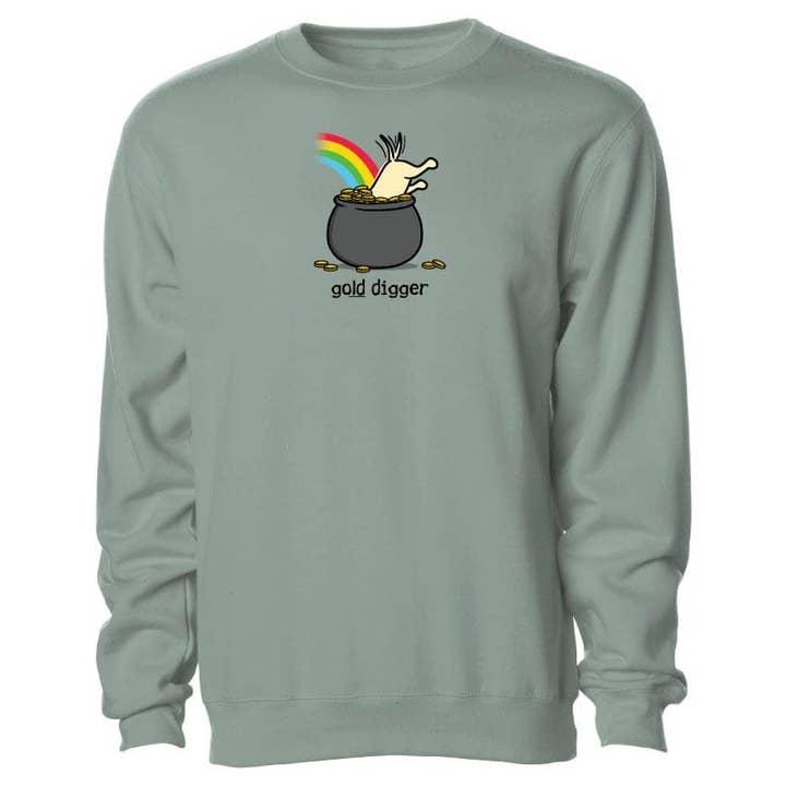 Sweat-shirt ras du cou - Chercheur d'or pour la vente par Teddy the Dog