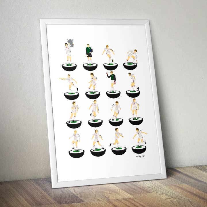 Aston Villa 1982 Champions Football Print A3 por atacado de HomelessGhostPrints LTD