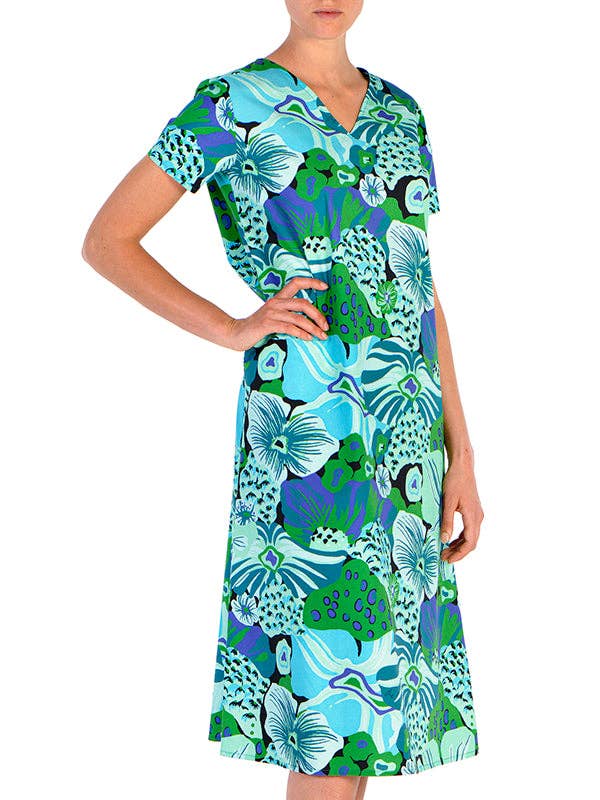 Vestido con cuello en V Just Long - Fluo para venta al por mayor de Bini Como