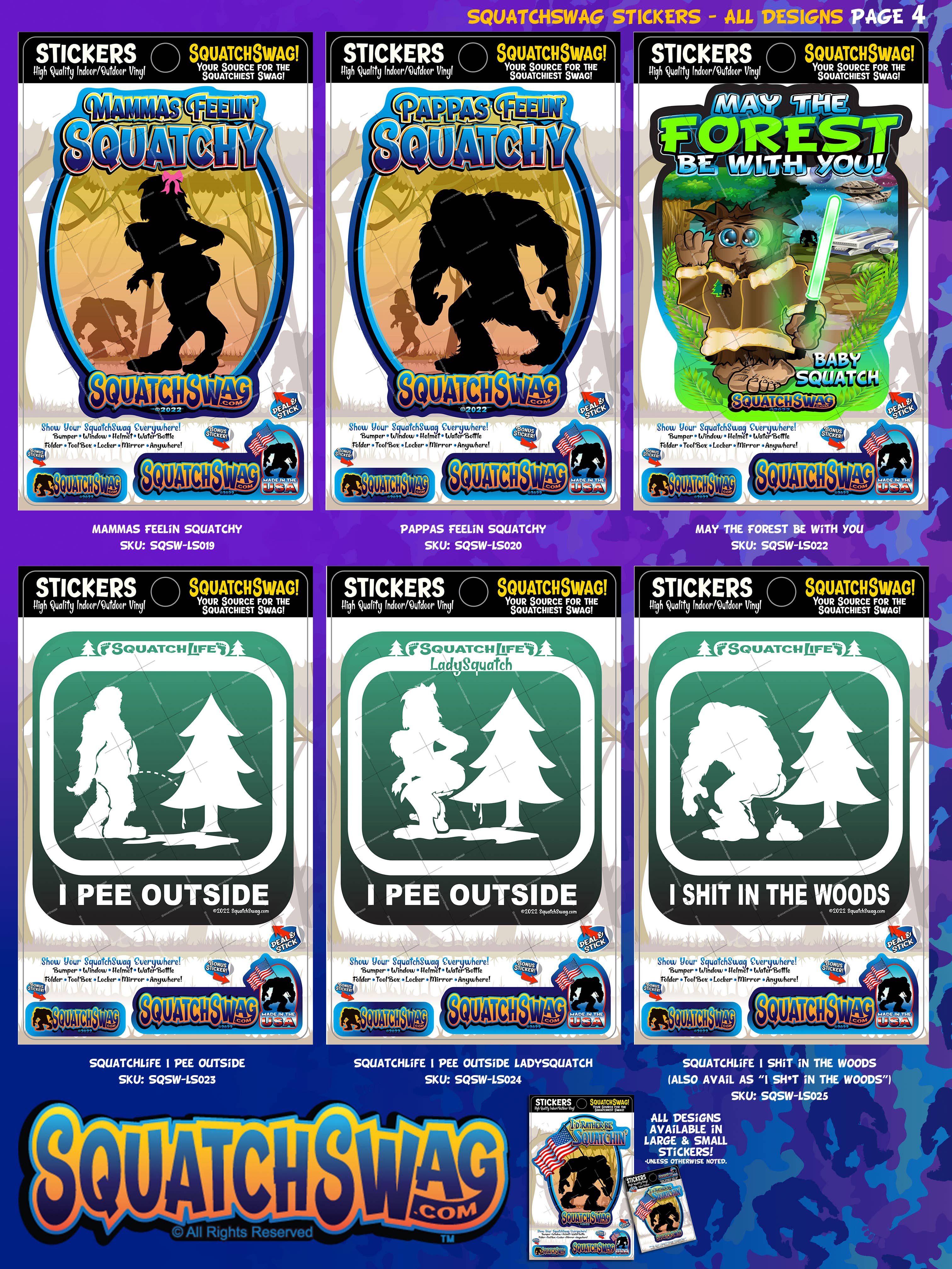 SquatchSwag - Wholesale Sticker - SquatchSwag Bigfoot Sticker Counter Top Display - NAMEDROP5