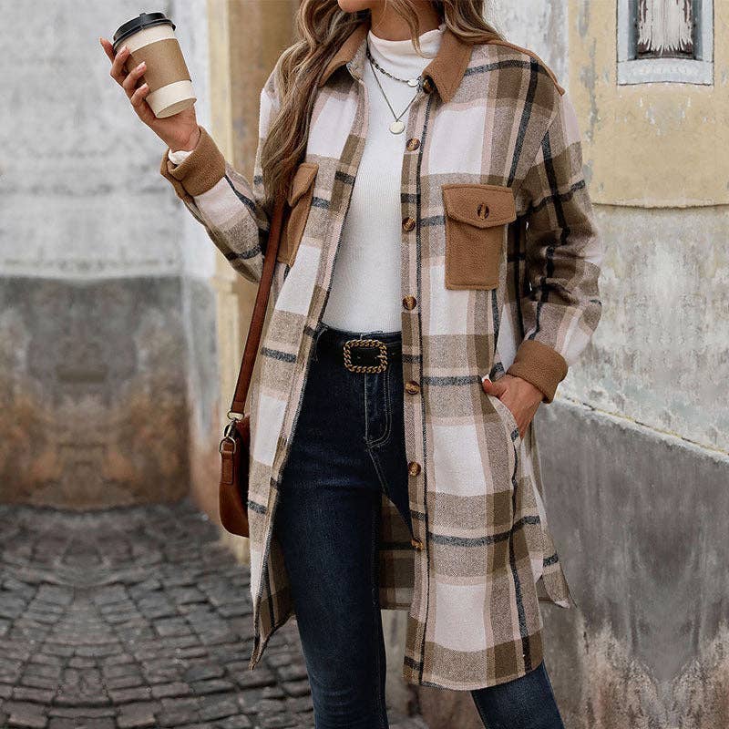 Lovesoft - Wholesale Coat - Women's - Women's Polished Plaid Long Coat3