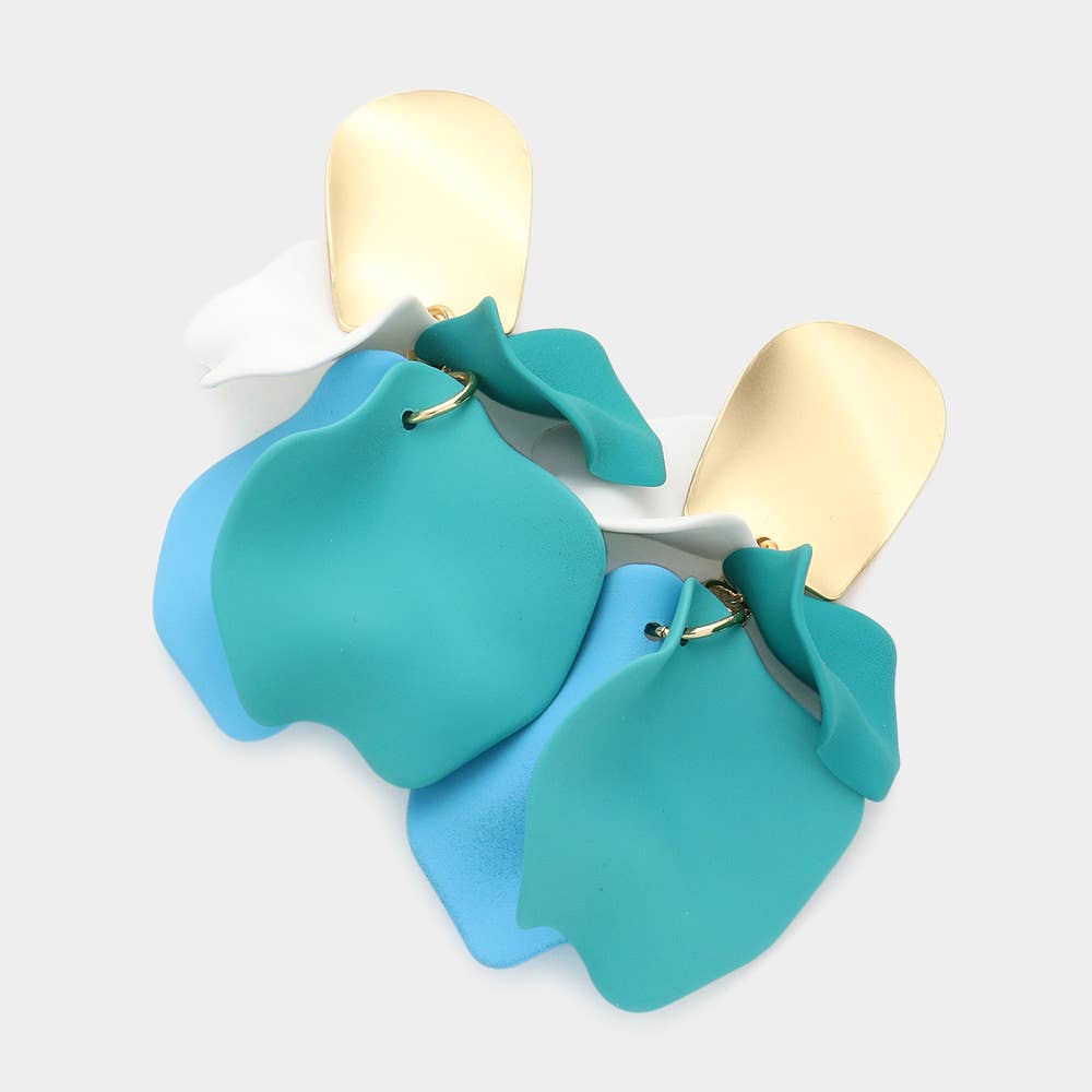 Sensibling Corp. - Wholesale Dangle Earrings - Colored Petal Cluster Dangle Earrings10