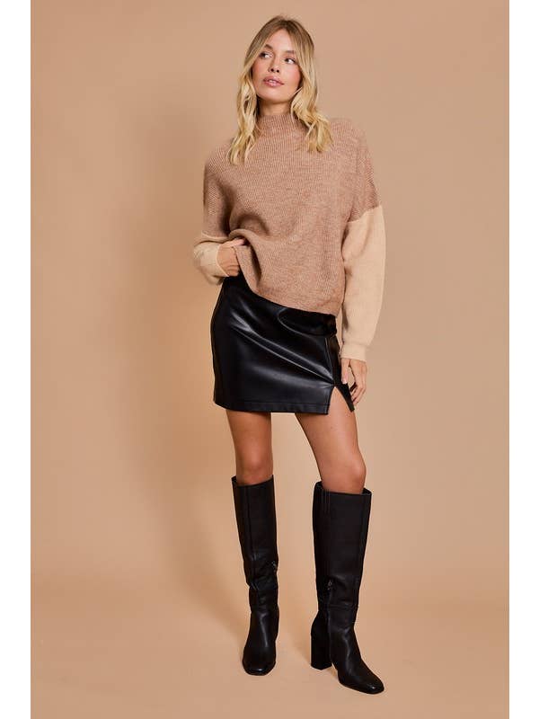 GILLI - Wholesale Knit Sweater - Women's - COLOR BLOCK OVERSIZE SWEATER