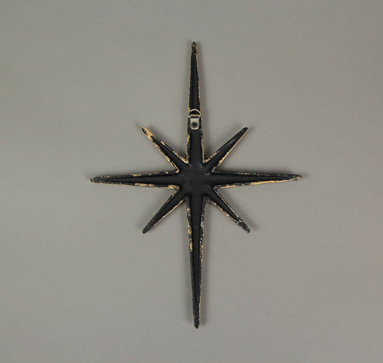 Zeckos - Wholesale Wall Accent - Large Set of 3 Metallic Gold Cast Iron Starburst Wall Decor3