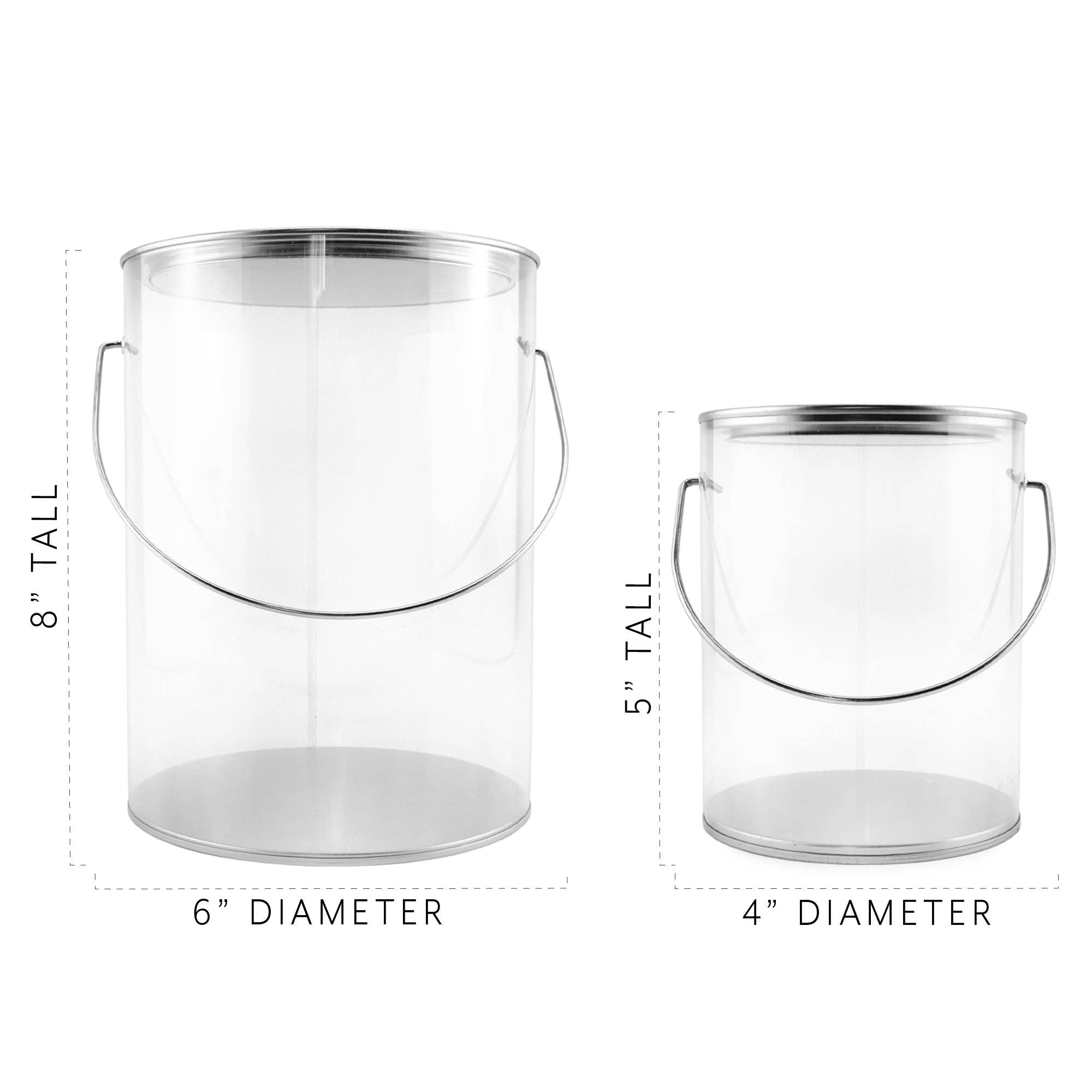 Kurated Korner – wholesale Decorative jar – Cornucopia Clear Plastic Paint Cans, 1Gal & 1qt (Set of 2)3