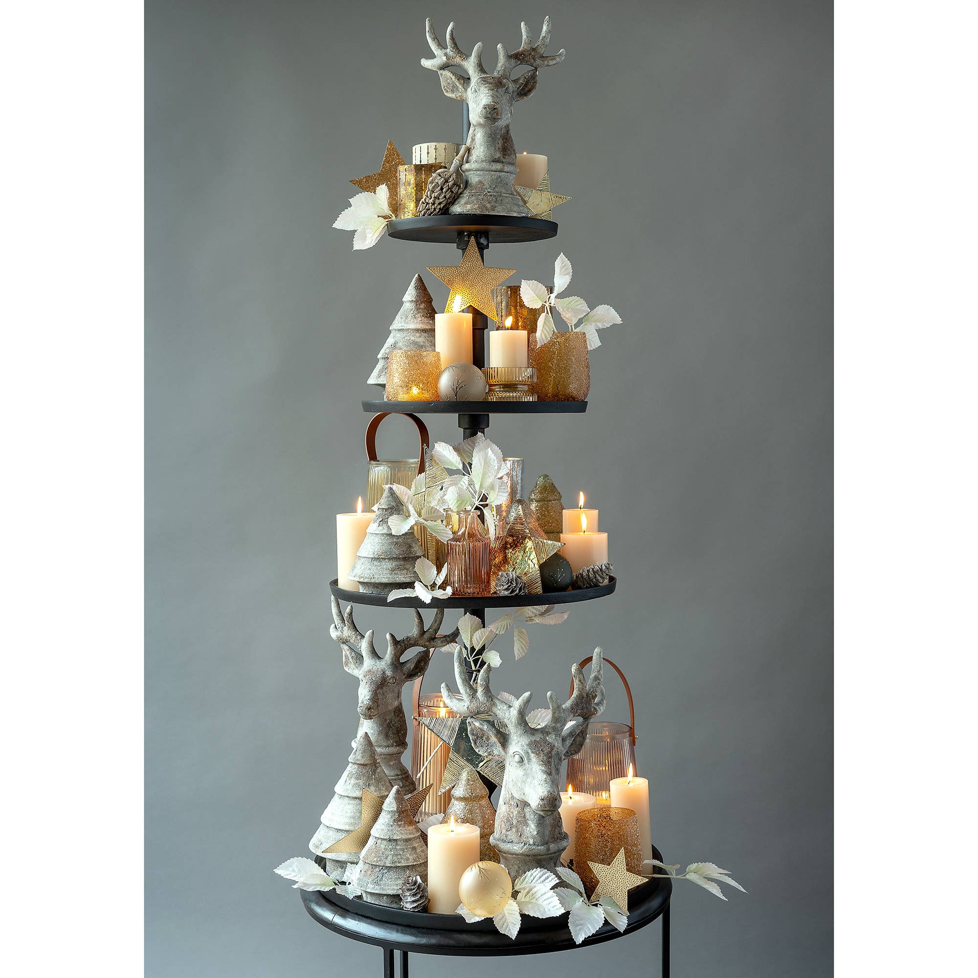 Vosteen - Wholesale Lantern - Jamie glass lantern, 2 colors, D12,5cm, H21cm, br1