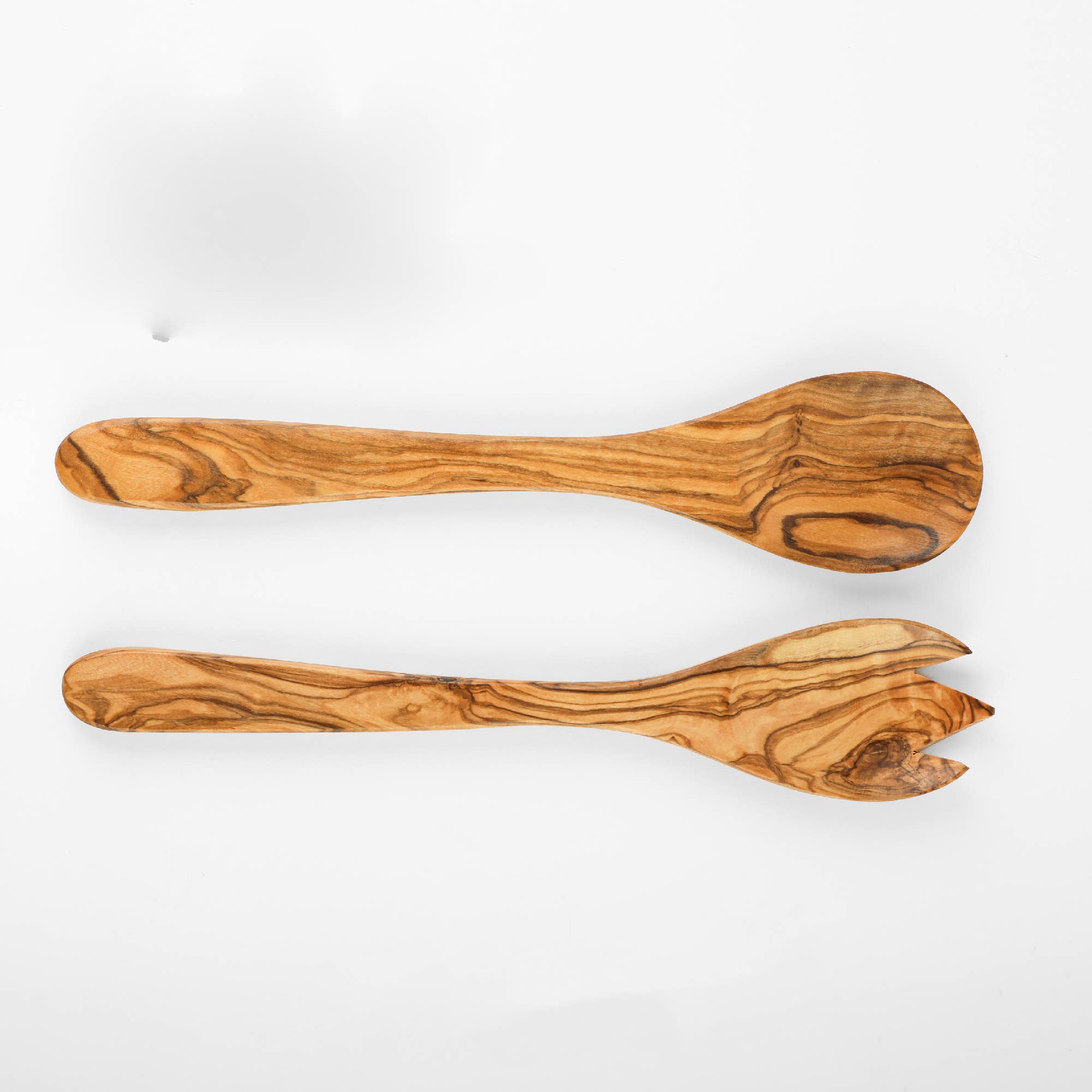 Krafts GmbH Olive Wood – Engroshandel Køkkenske – Håndlavet sæt med oliventræsskeer til madlavning og salat – Naturlig3