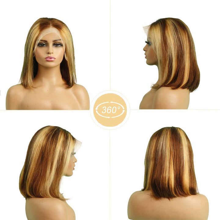 Lace Front Bob Wig - 13x4 Straight Human Hair Wig for wholesale on Faire5