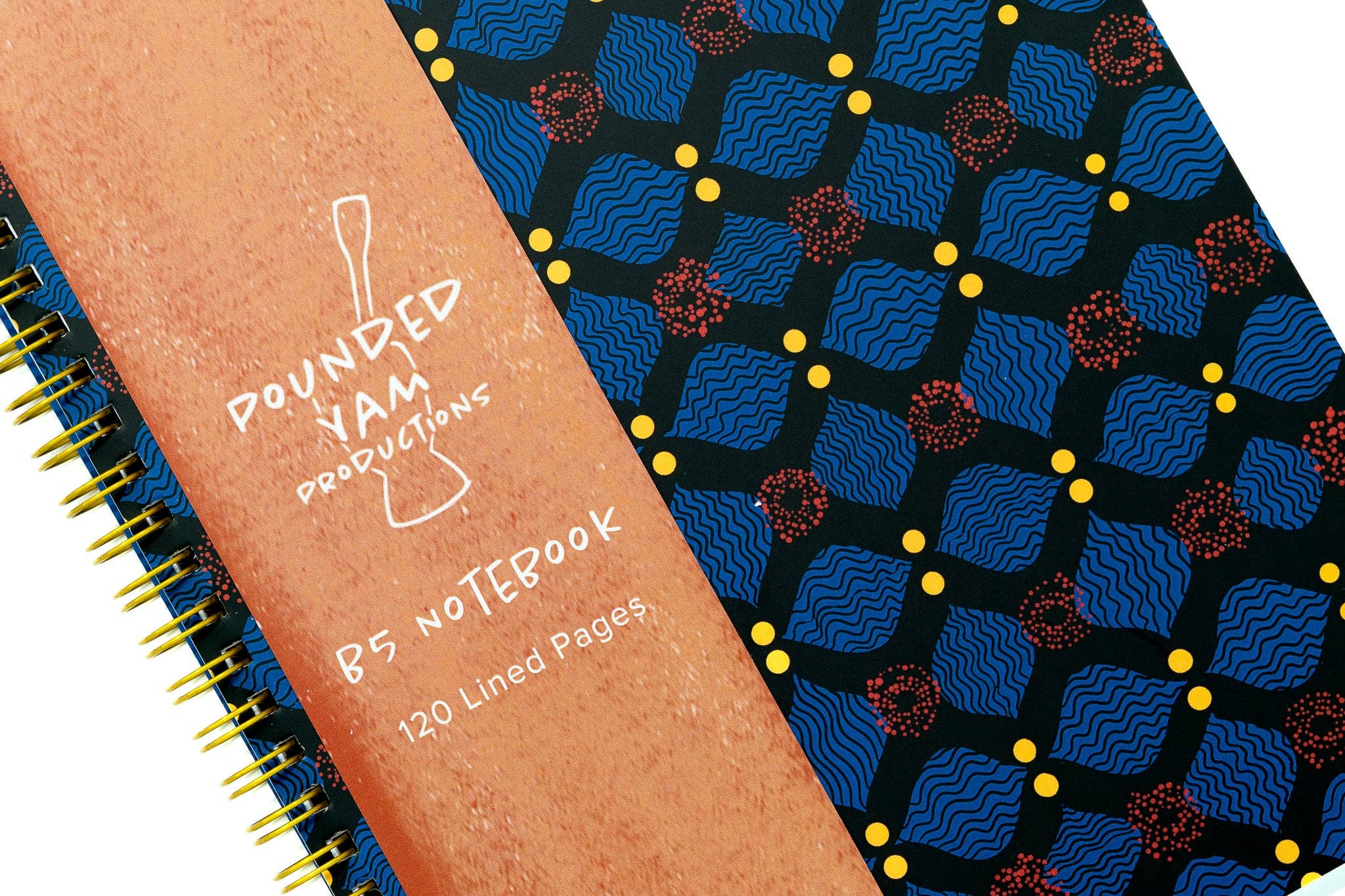 Pounded Yam Productions - Wholesale Notebook - African Print Soft Cover Spiral Notebook - X3