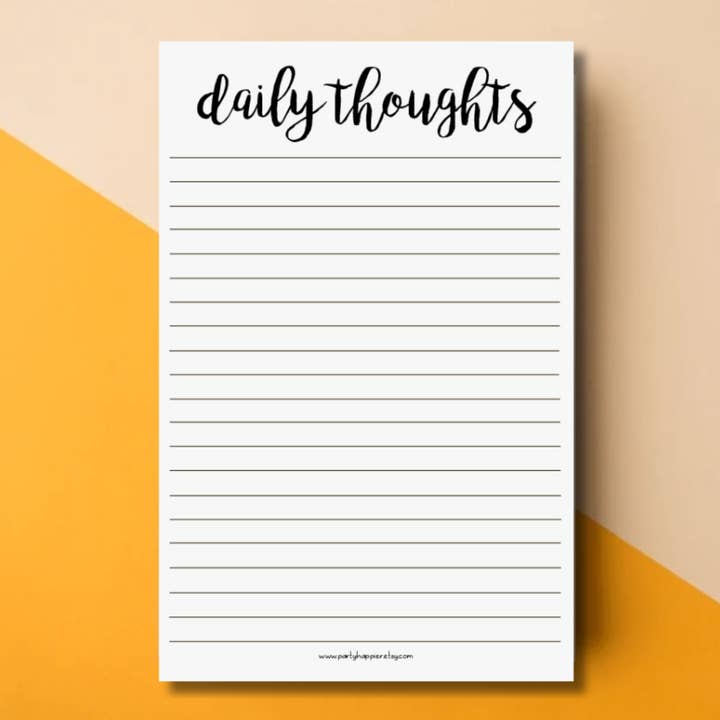 Daily Thoughts Notepad for wholesale by PartyHappier