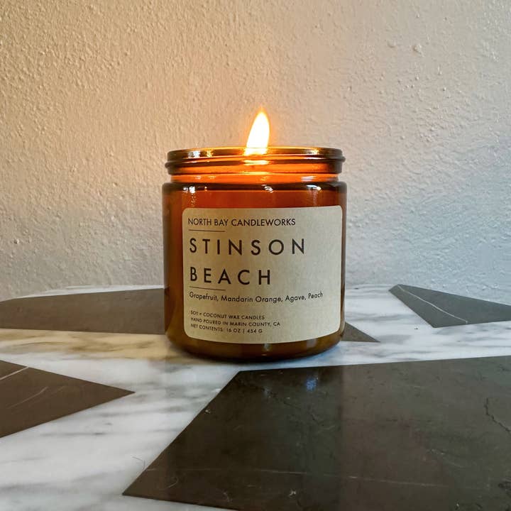 North Bay Candleworks - Wholesale Jar/Filled Candle - Stinson Beach (Large Size, 16 oz)2