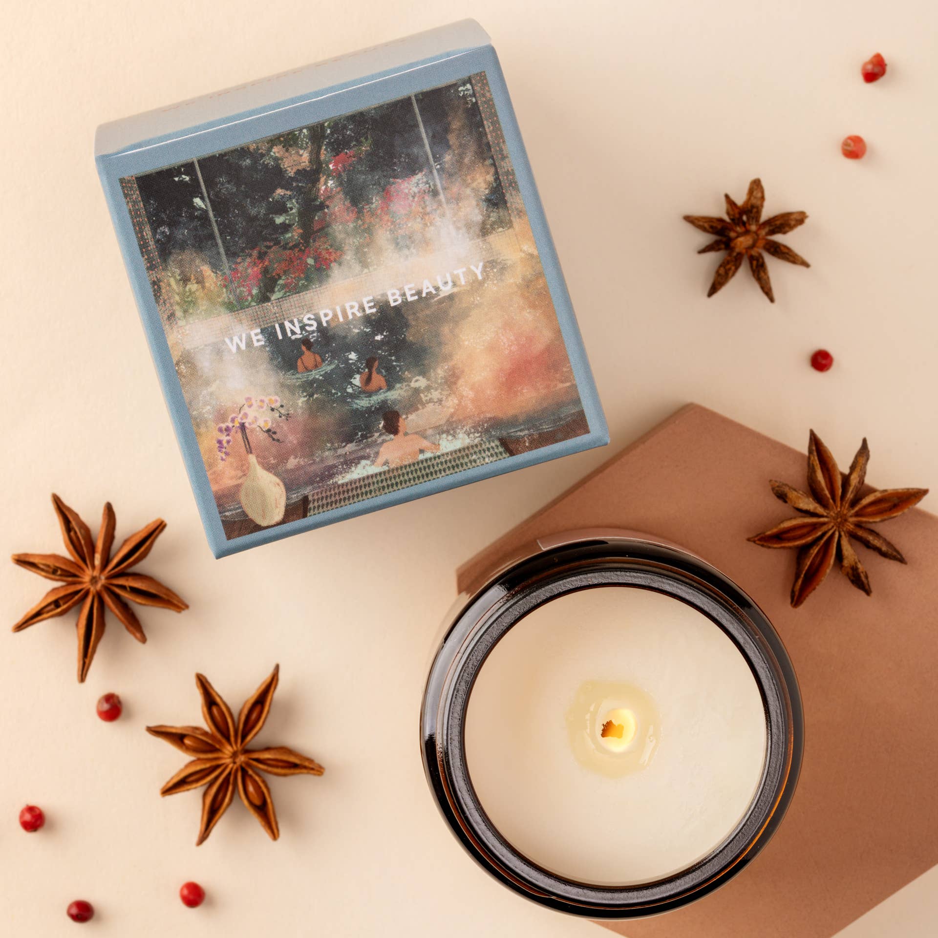 We Inspire Beauty – Vela em jarro/copo por atacado – Caliptra1