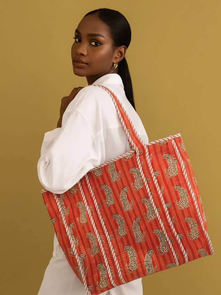 Orange Tiger Tote Bag for wholesale by House of Amaya